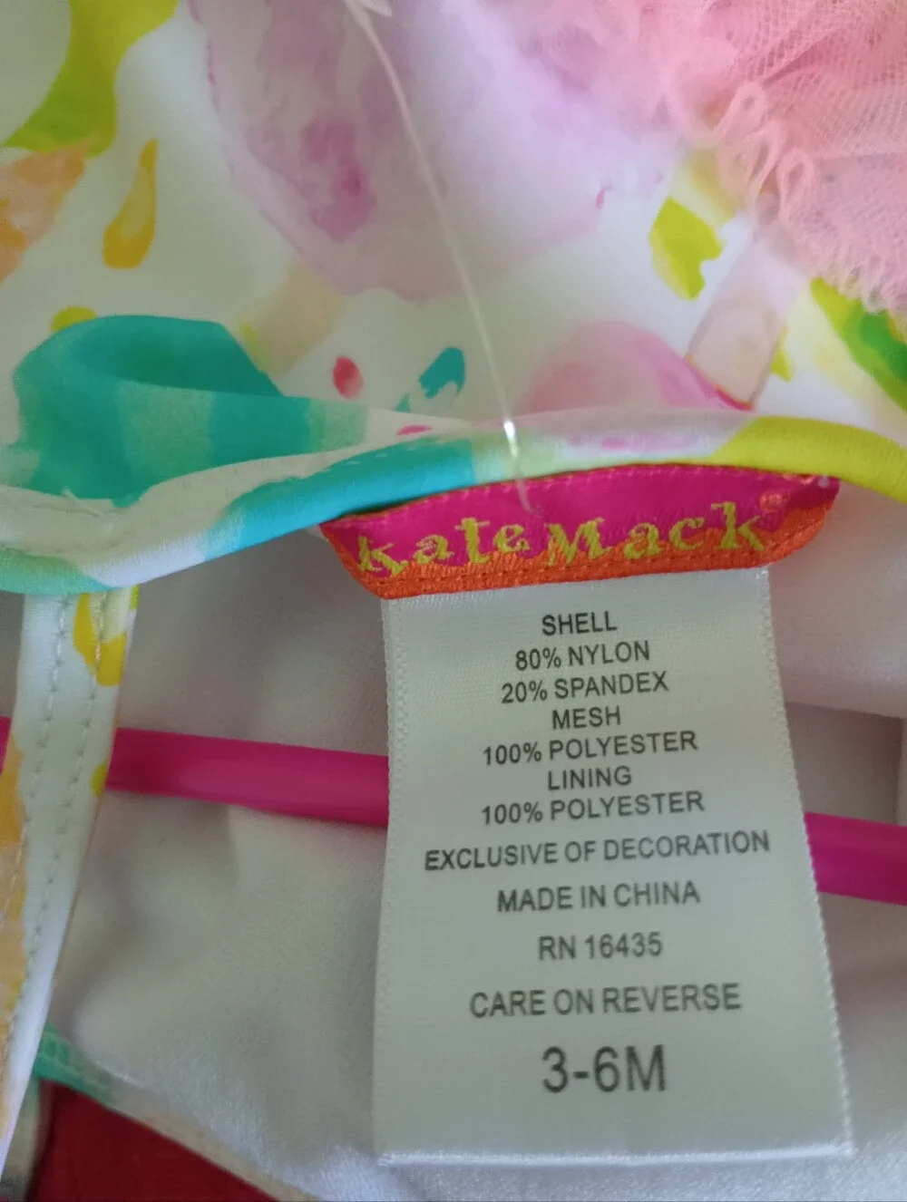 NWT Kate Mack Bathing Suit Baby Girl 3-6 Months Swimsuit Newborn 3-6 Months
